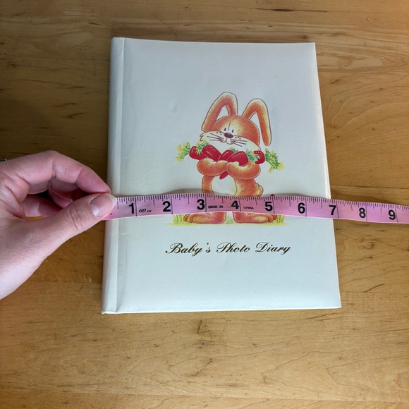 Vintage Baby Photo Diary Album Bunny Rabbit Shower Gift Present Memory Book - Picture 6 of 14